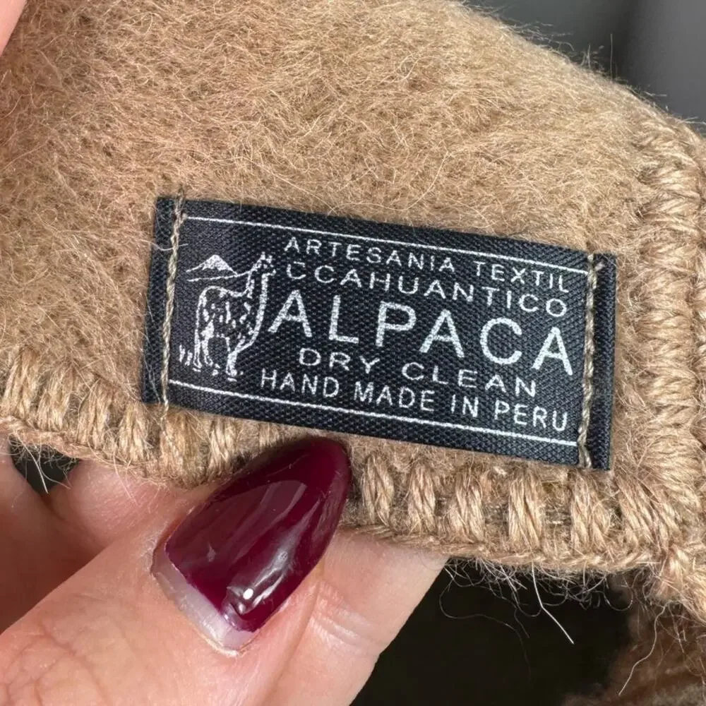 Tan Beige Arte Sania Textil Alpaca Scarf